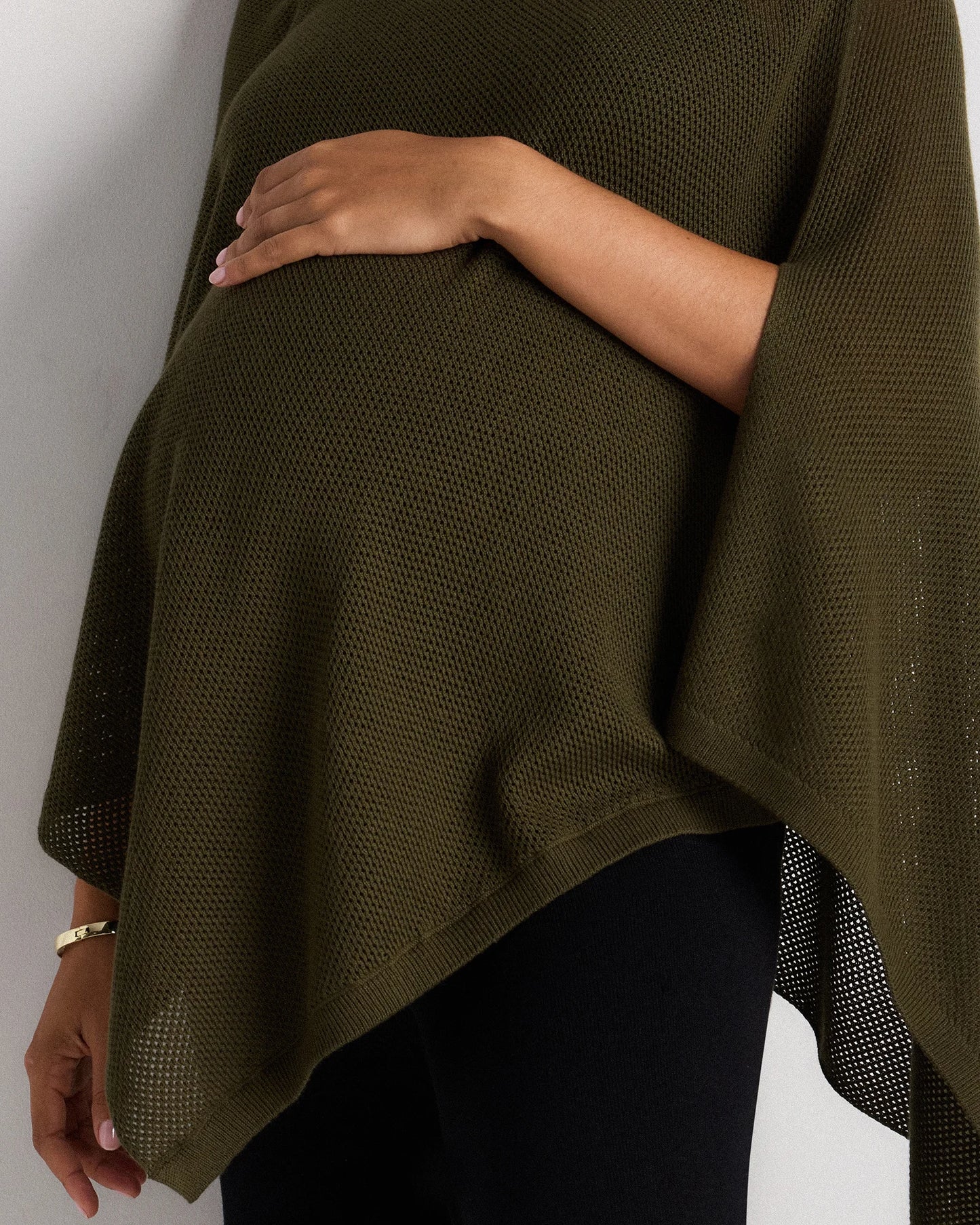 Lightweight Cotton Cashmere Nursing Shawl - One Size / Pale Custard Yellow