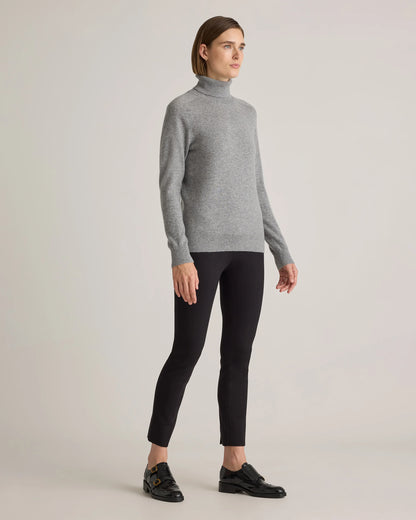 Mongolian Cashmere Turtleneck Sweater - XS / Heather Grey