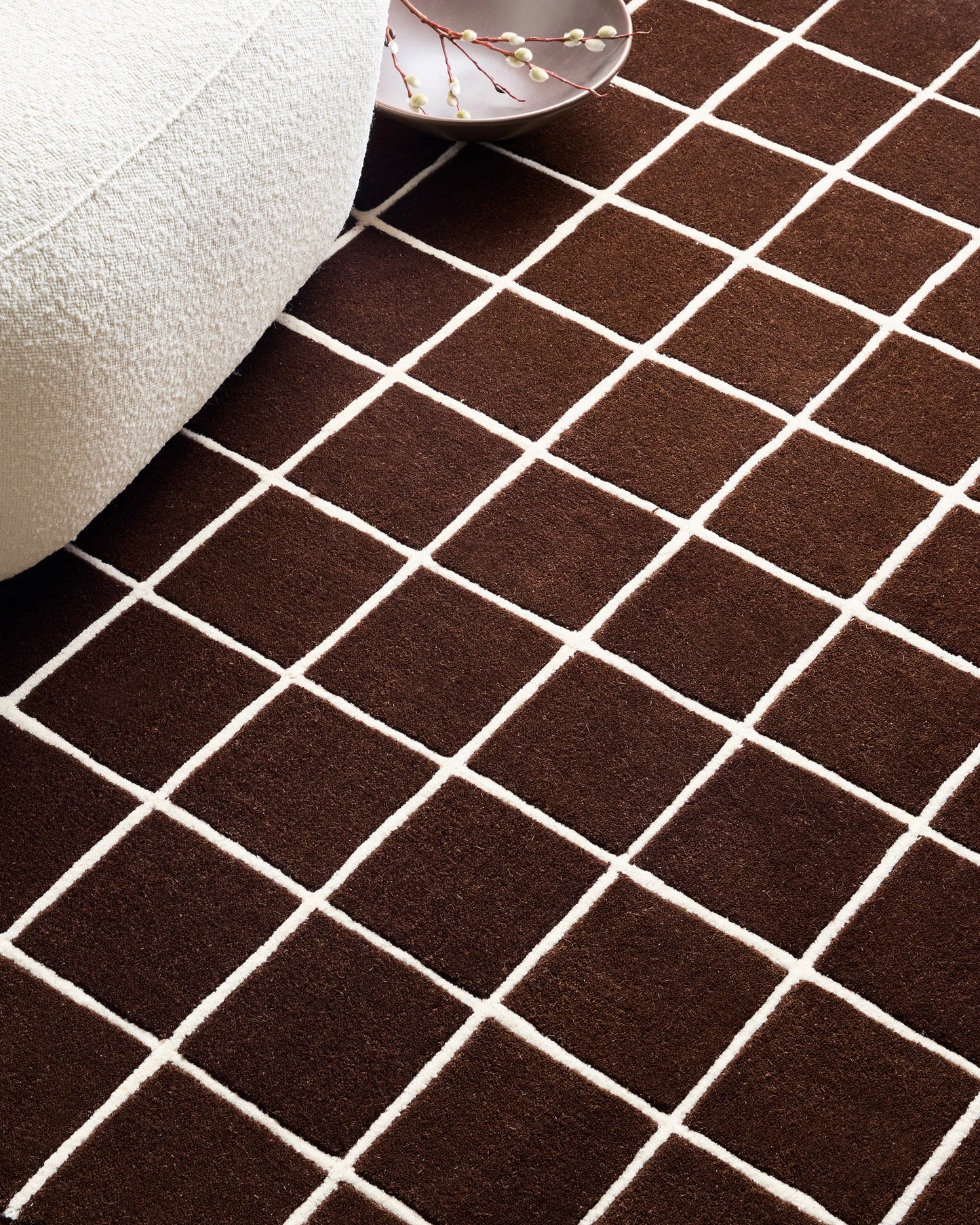 Bowie Wool Rug - 5' x 8' / Brown