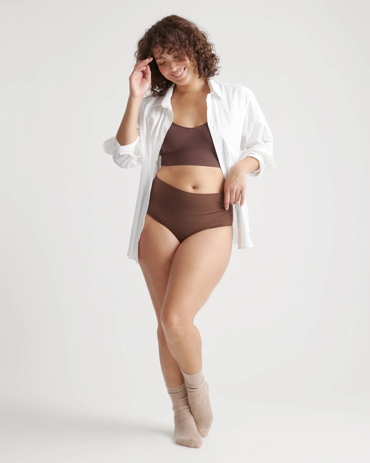 Shaping High-Waisted Brief (3-Pack) - XS / Cocoa