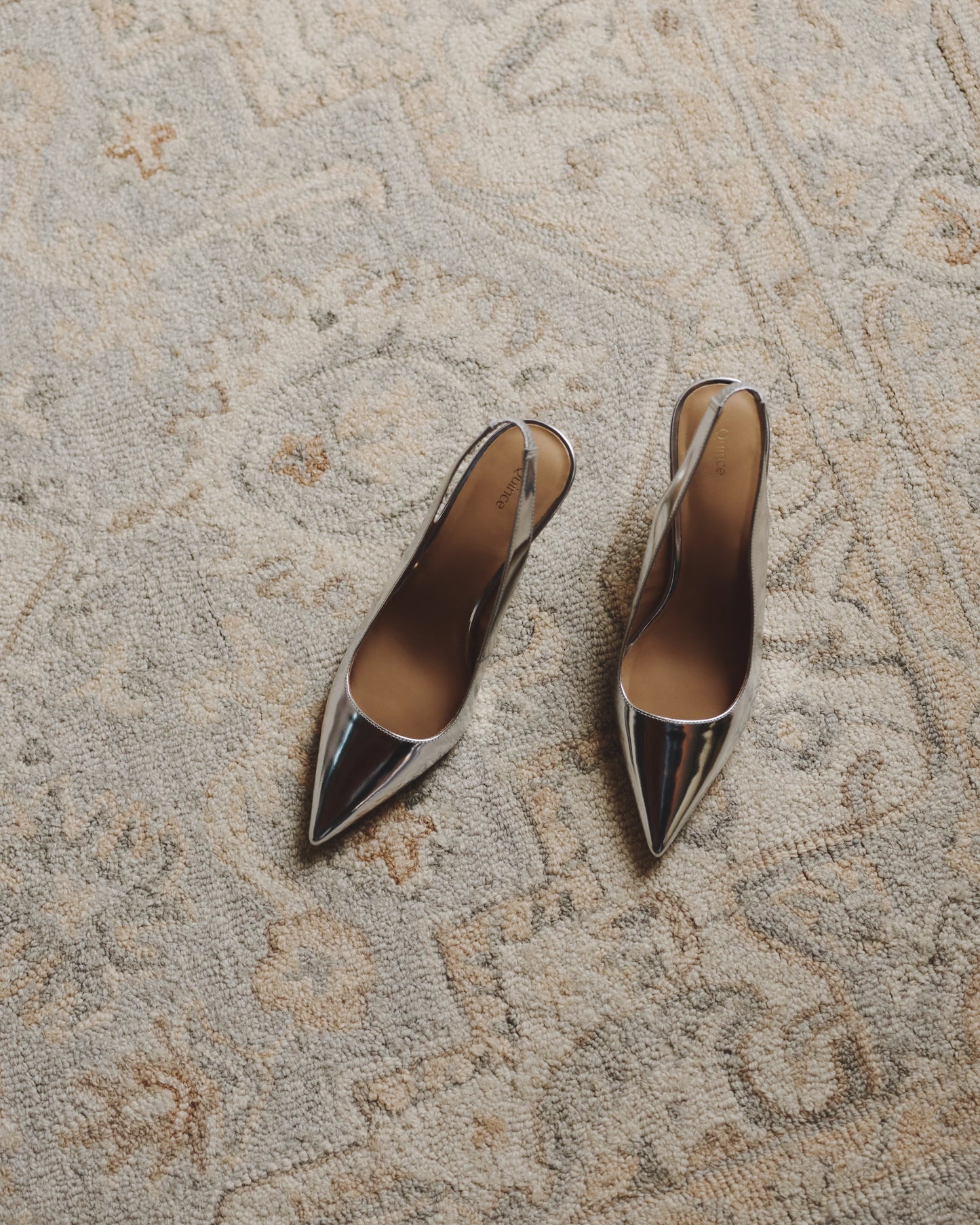 Italian Leather Slingback 75mm Heel - 5 / Black