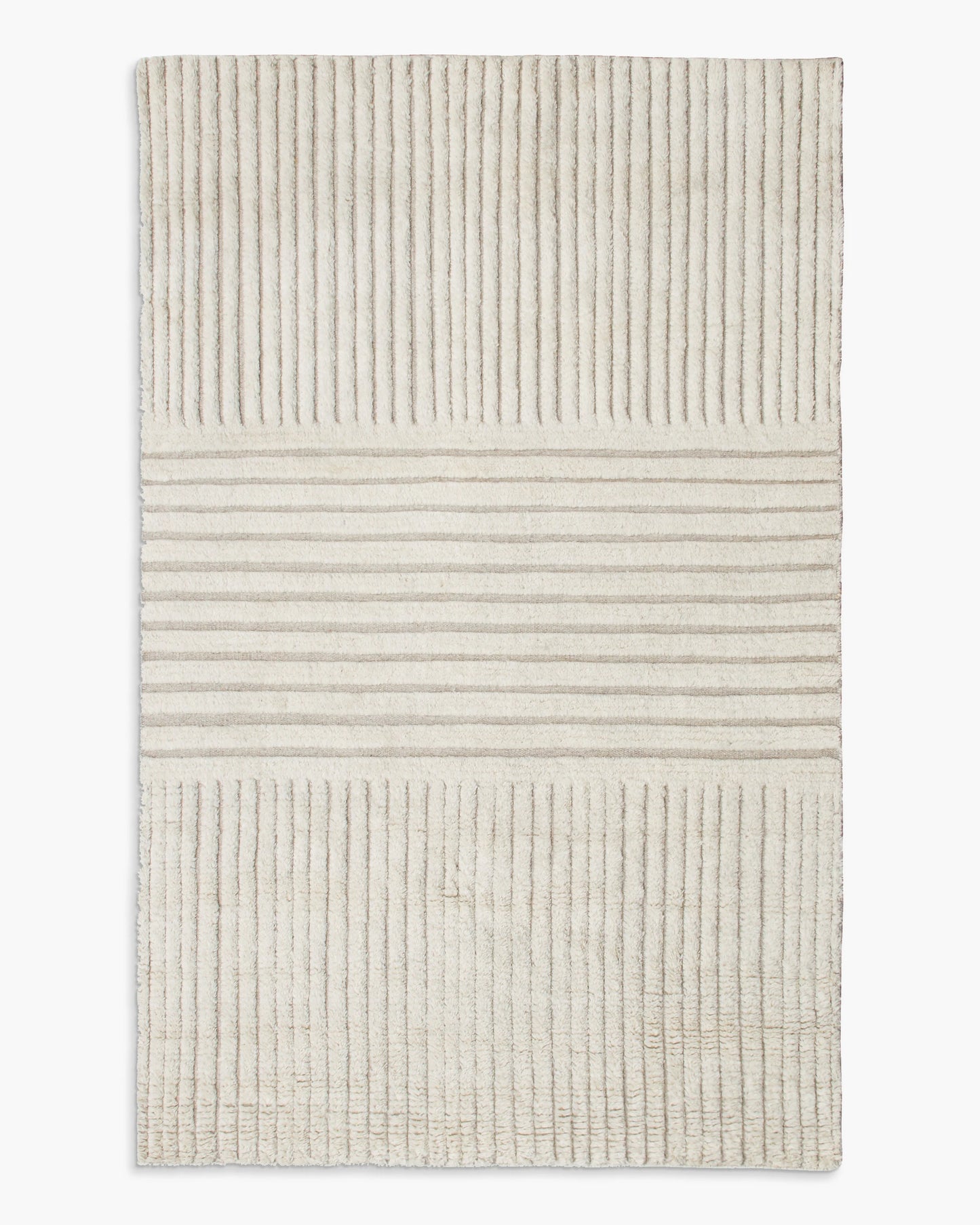 Troy Hand-Knotted Wool Rug - 3' x 5' / Ivory