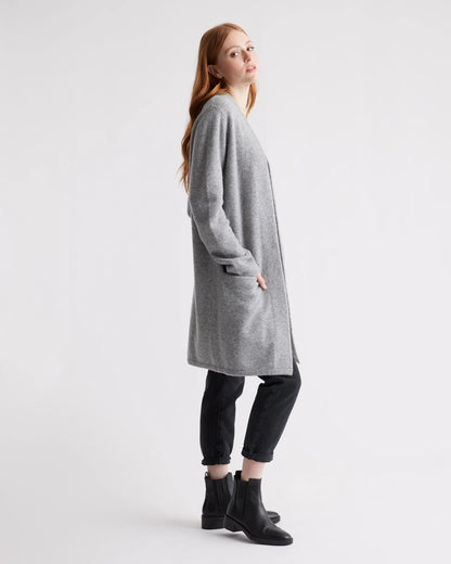 Superfine Merino Wool Sweater Coat - XS / Heather Grey