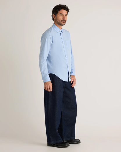 Organic Cotton Stretch Poplin Shirt - S / Grey Gingham