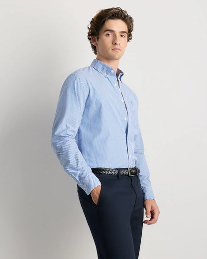 Organic Cotton Stretch Poplin Shirt - S / Grey Gingham