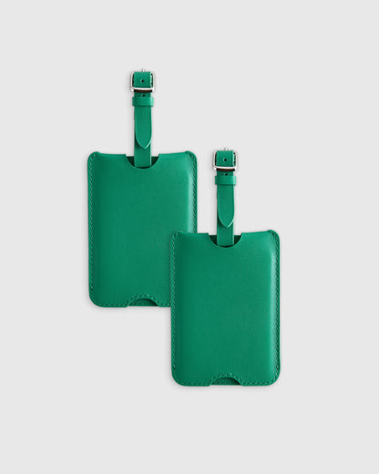 Nappa Leather Luggage Tag (2-Pack) - One Size / Cobalt Blue