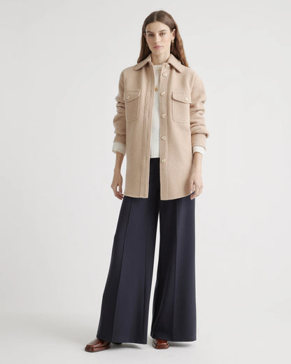 Ultra-Stretch Ponte Super Wide Leg Pants - XS / Black