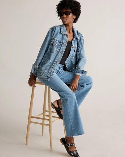 Bella Stretch Wide Leg Jeans - 24 / Frosted Blue