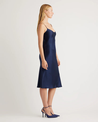 100% Washable Silk Slip Dress - XS / Black
