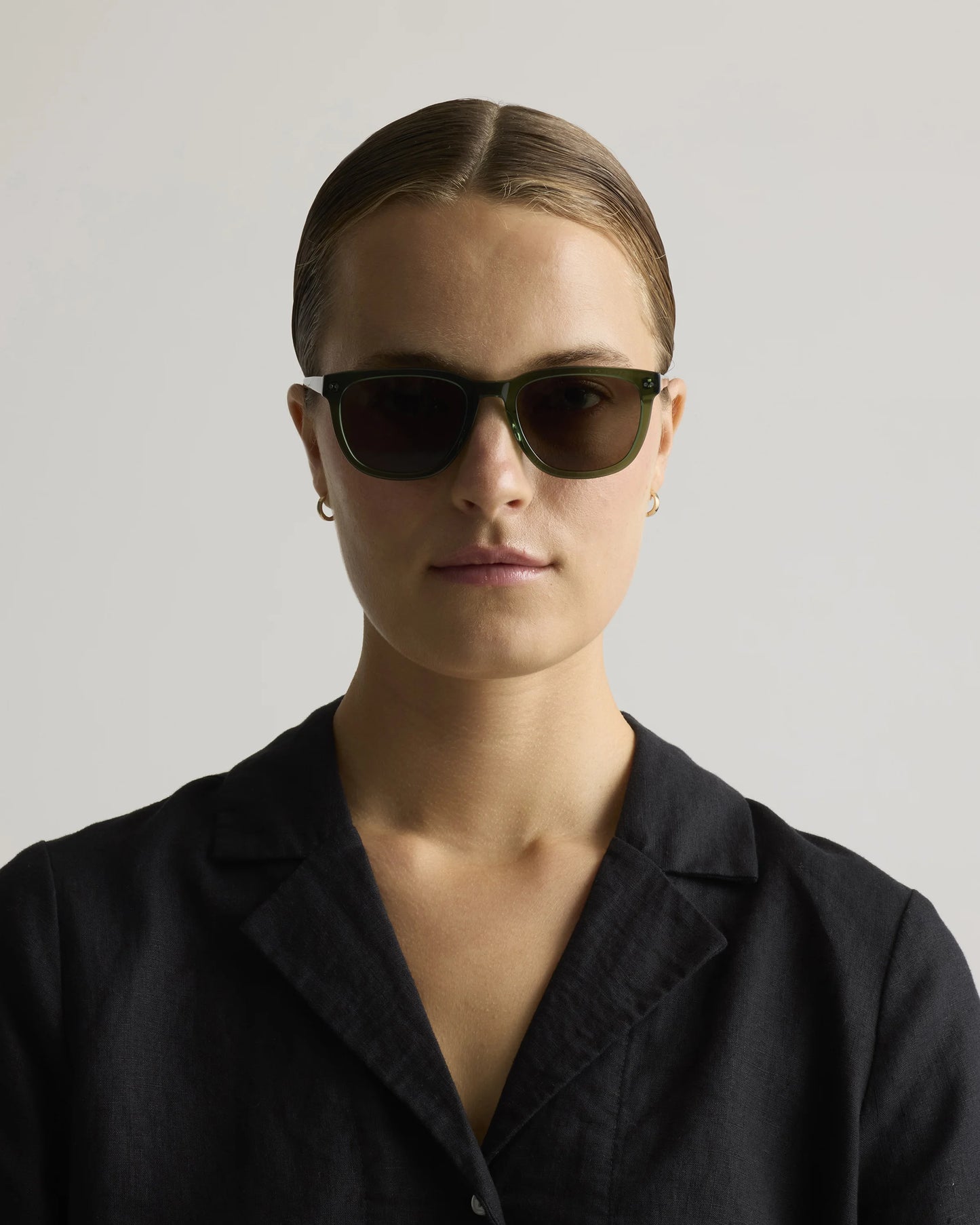 Athens Polarized Acetate Sunglasses - One Size / Clear Brown with Brown lens