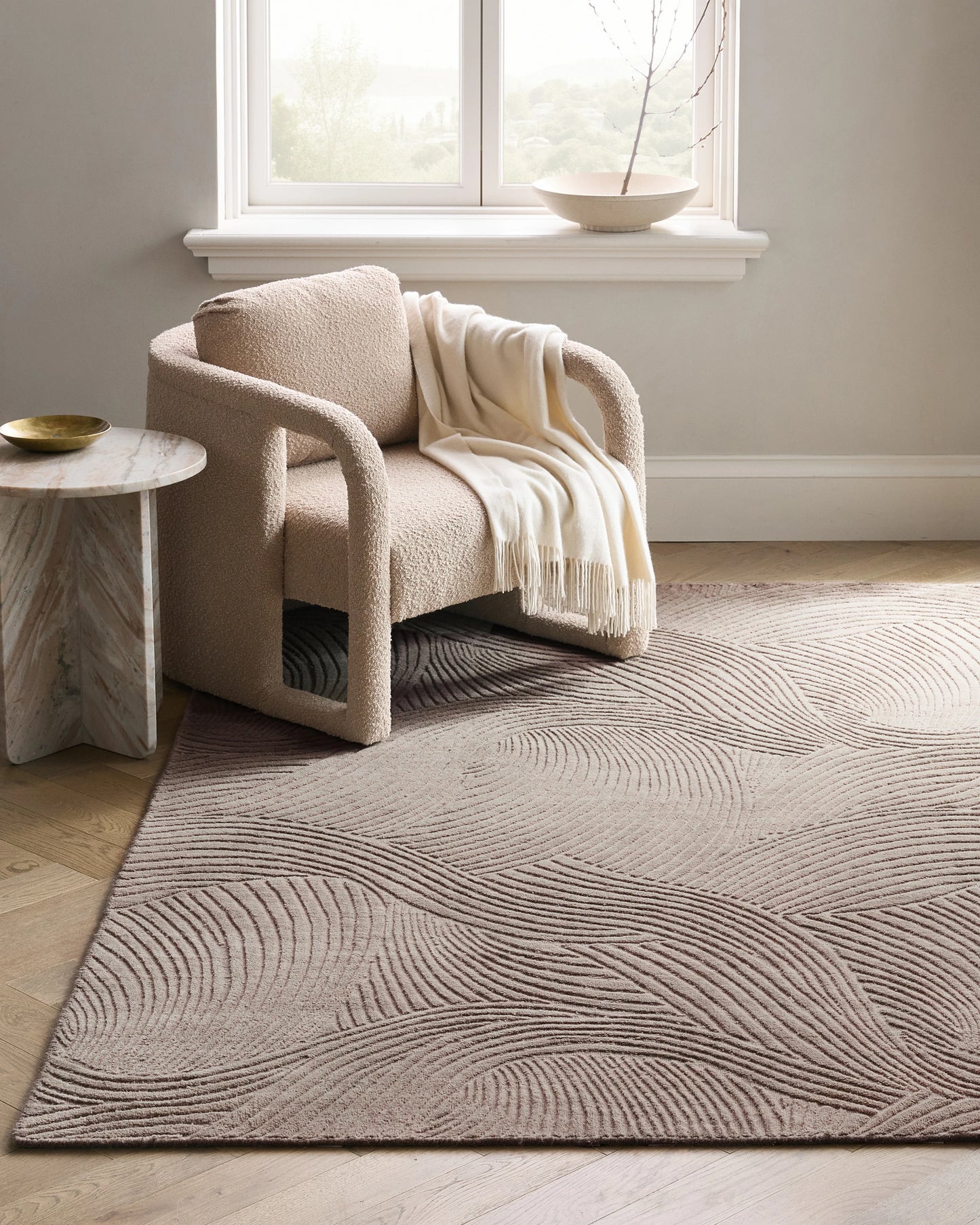 Windsor Hand-Loomed Wool Rug - 5' x 8' / Mushroom
