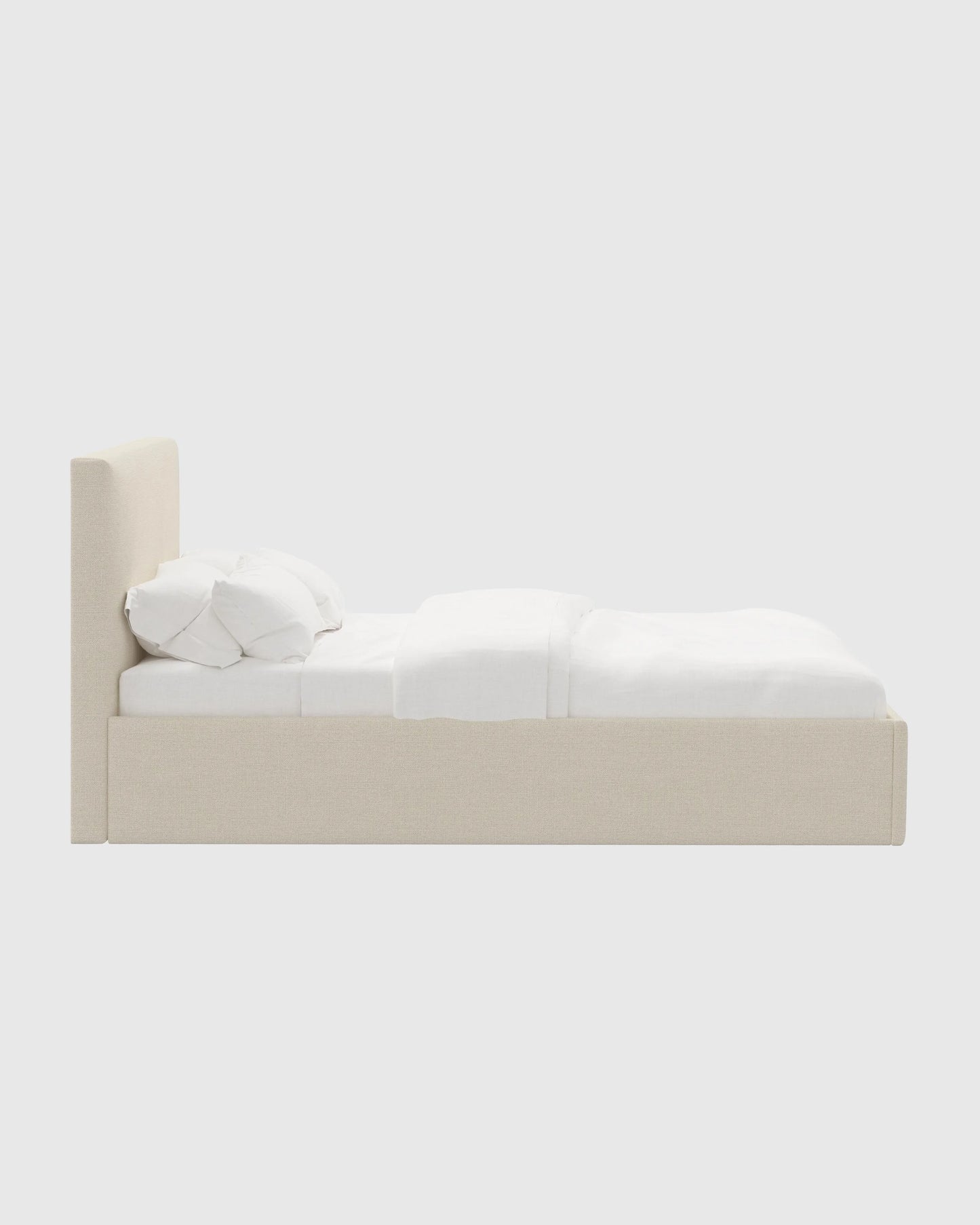 100% Linen Square Bed - Full / Canvas