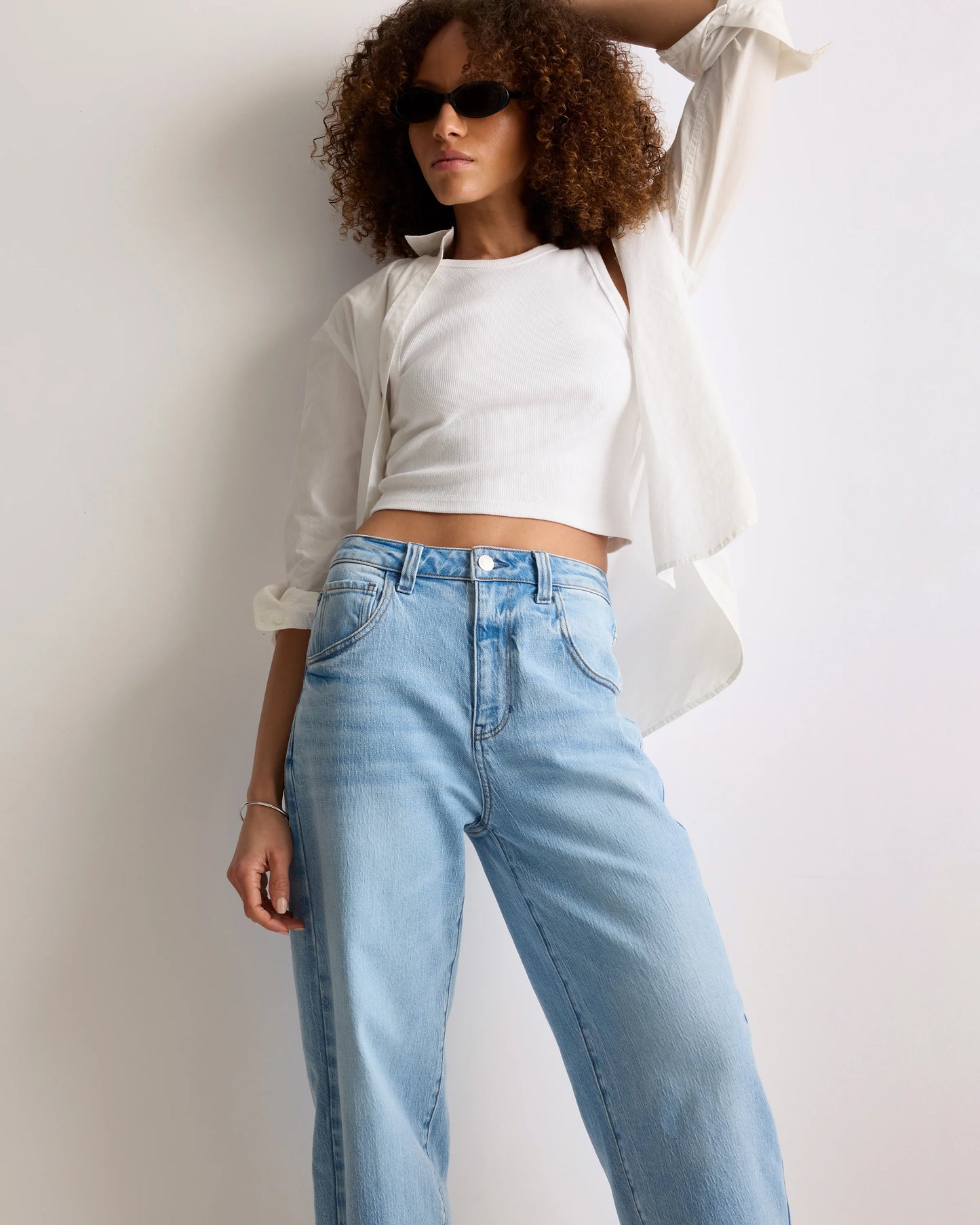 Bella Stretch Barrel Jeans - 24 / Cool Blue