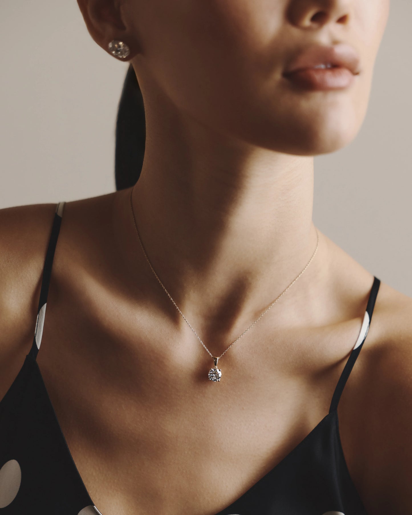 14k Gold Lab Grown Diamond Solitaire Pendant - 1ct - One Size / Yellow Gold