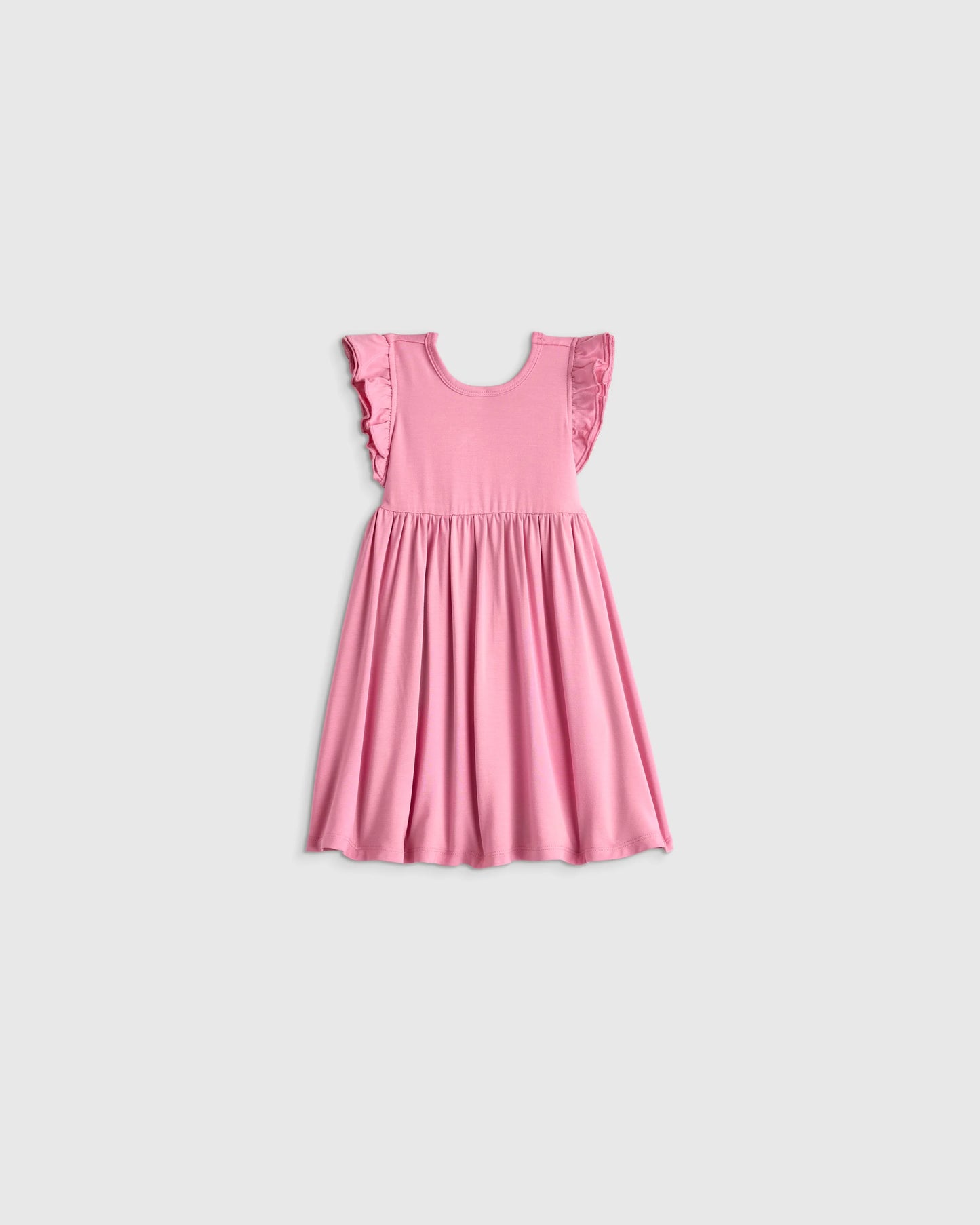 Bamboo Short Sleeve Flutter Twirl Dress - 12-18M / Starfish Pool