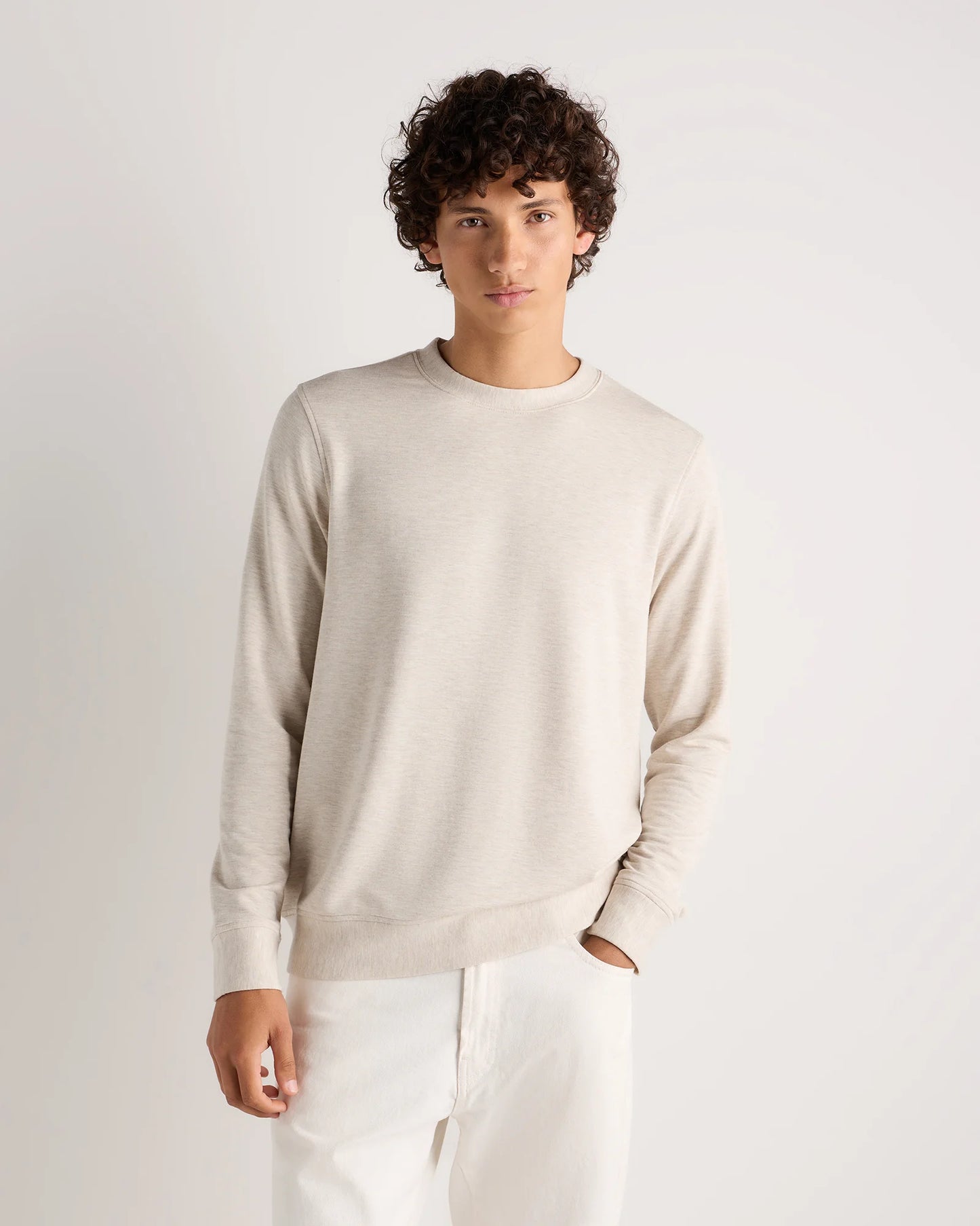Supersoft Fleece Crew - XS / Heather Oatmeal