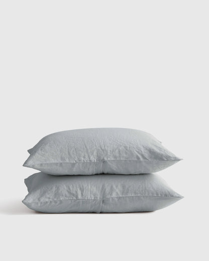 European Linen Sham Set - Standard / White