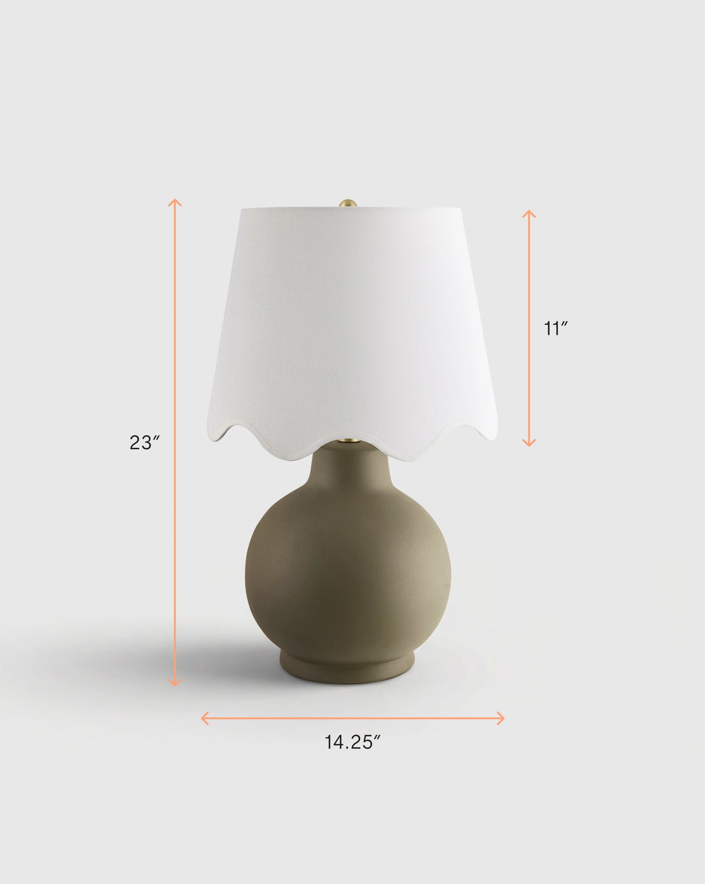 Coastal Ceramic Table Lamp with Scallop Shade - One Size / White