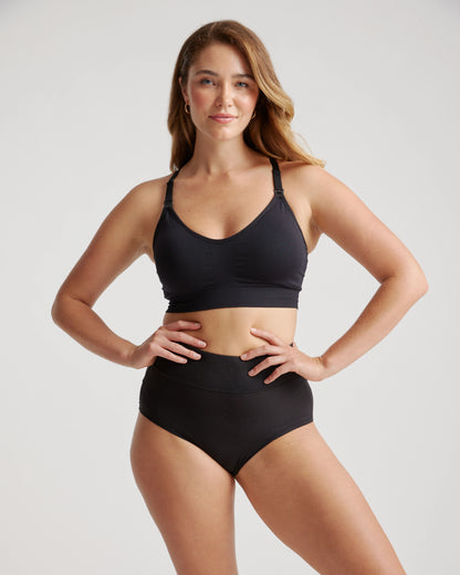 Seamless Low Impact Maternity & Nursing Sports Bra - XS / Navy