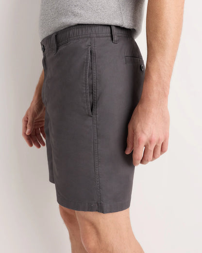 Organic Stretch Cotton Pull On Chino Shorts - 7" - XS / Sand Dune