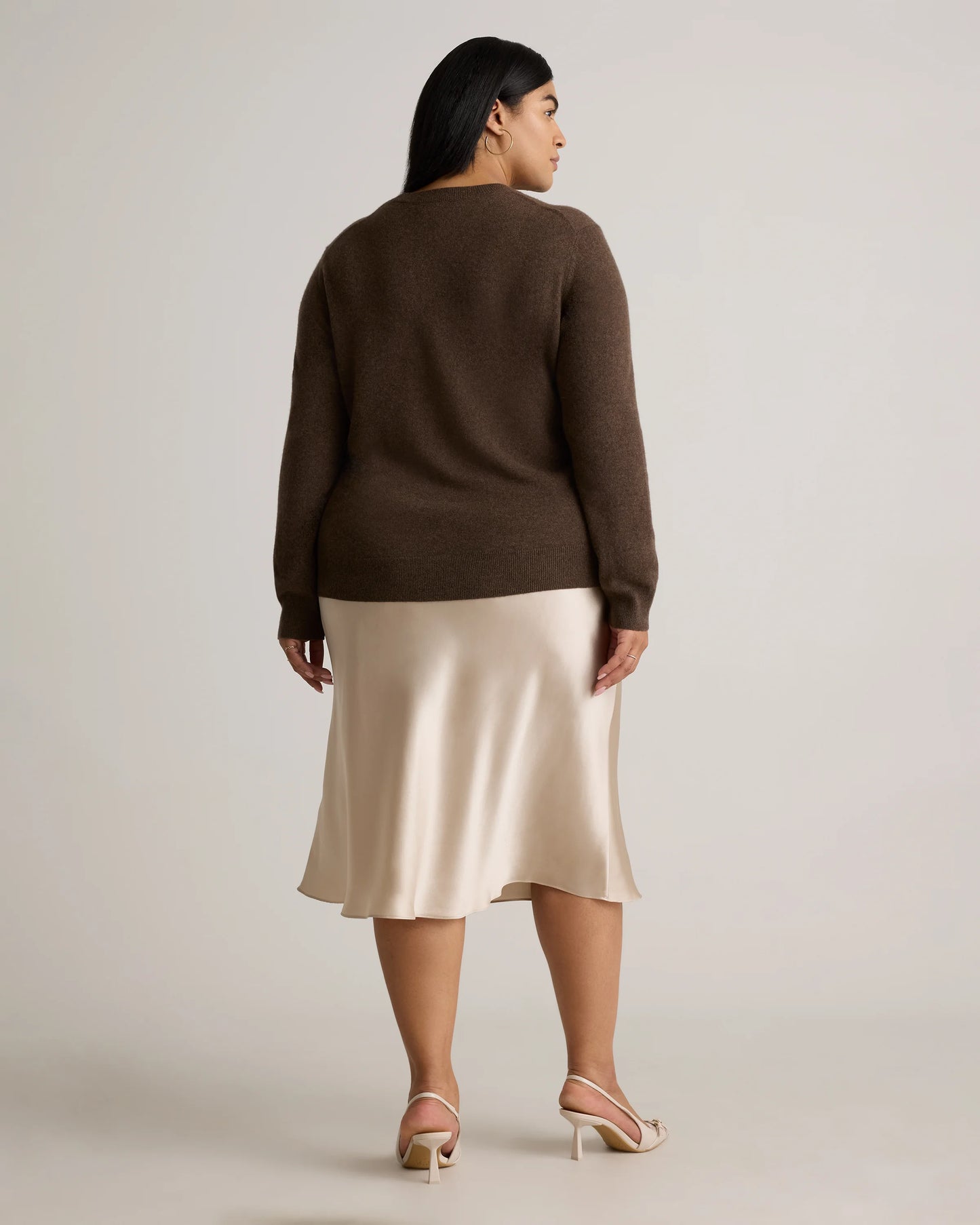 Mongolian Cashmere Crewneck Sweater - 1X / Pale Custard Yellow
