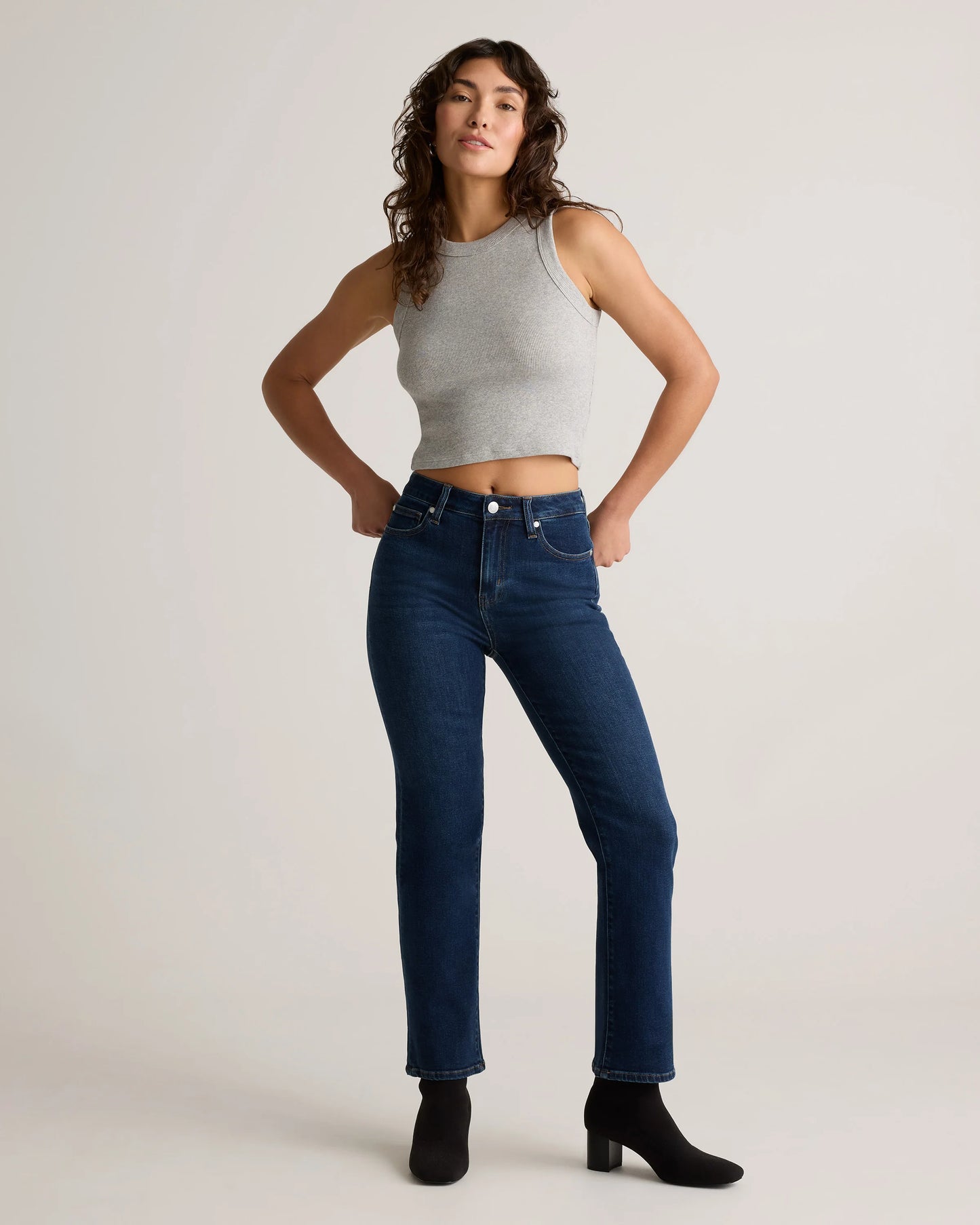 Bella Stretch Straight Jeans - 24 / Midnight Blue