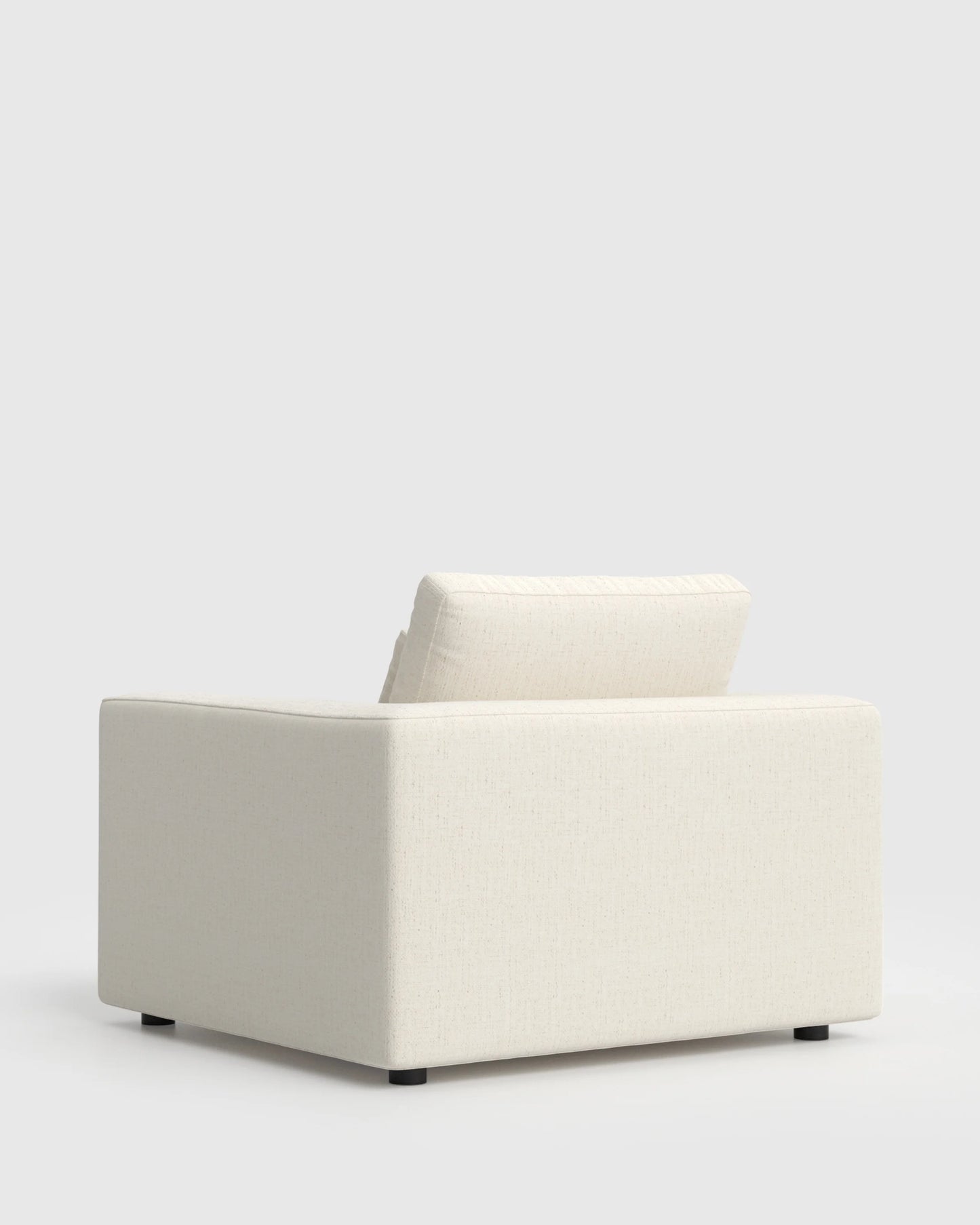 Ashford Deep Seat Chair and a Half in Performance Chenille Linen Blend - 46" / Snow
