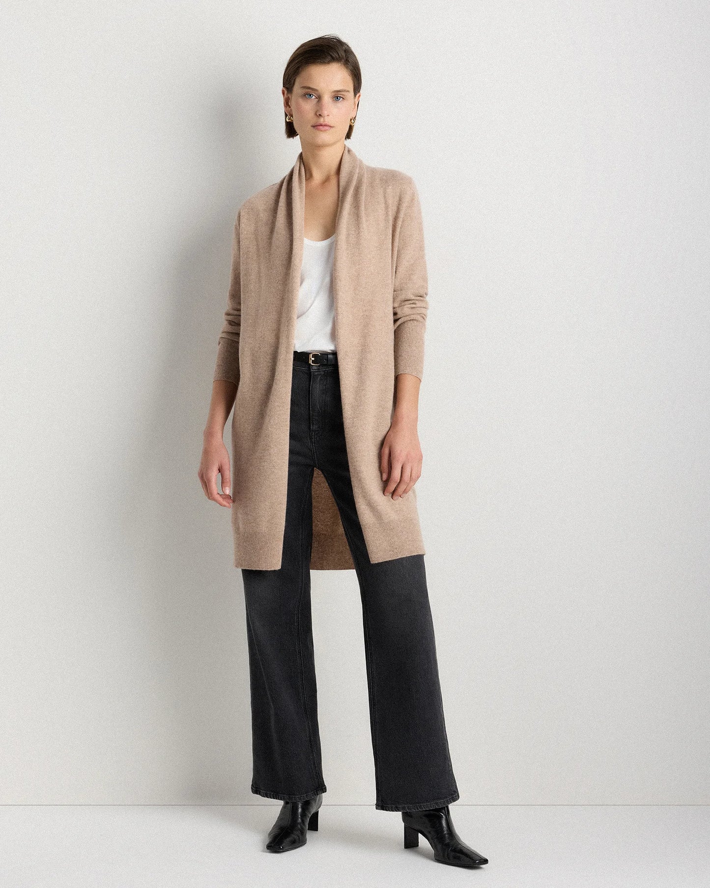Mongolian Cashmere Duster Cardigan Sweater - XS / Oatmeal