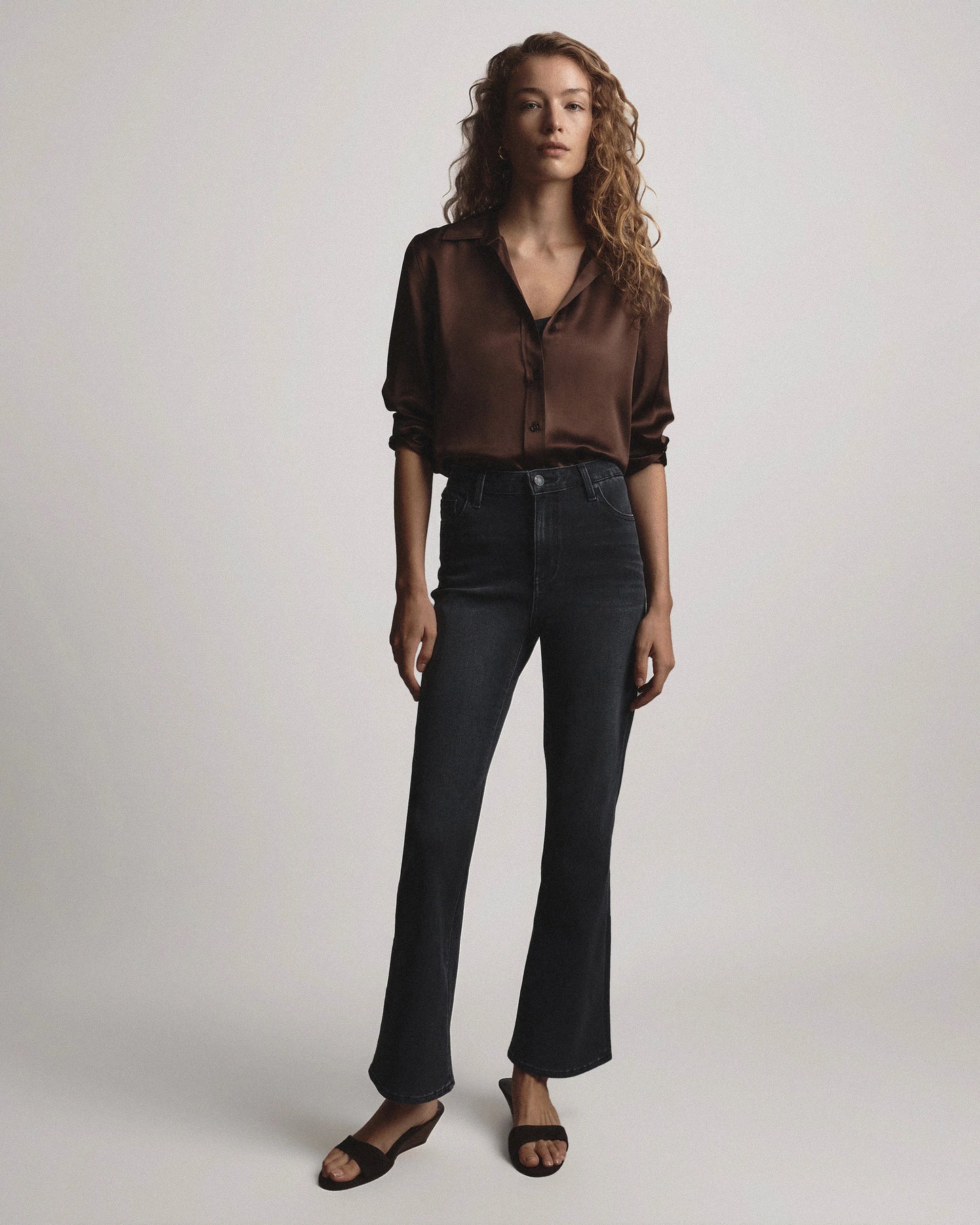 Bella Stretch Kick Flare Jeans - 24 / Deep Rinse
