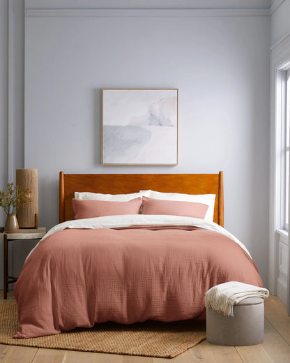 Organic Cotton Gauze Duvet Cover - Twin / Dried Sage