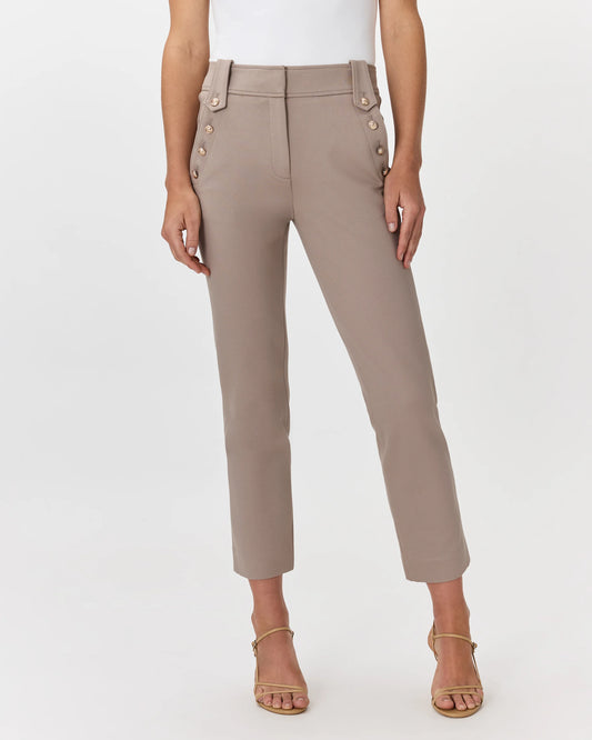 Ultra-Stretch Ponte Straight Leg Mariner Pants - XS / Morel Grey