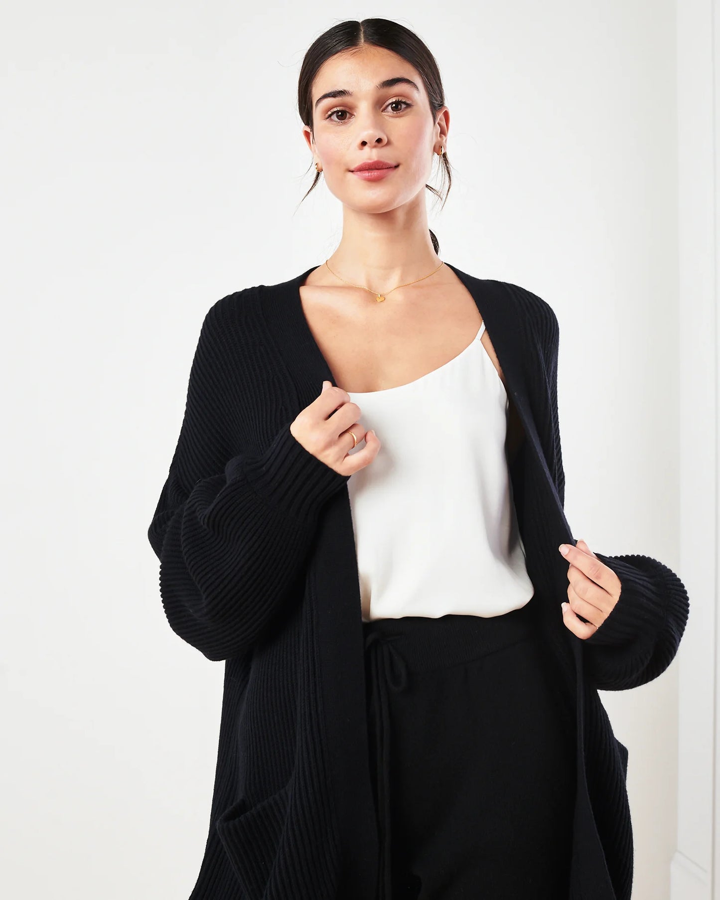 100% Organic Cotton Oversized Cardigan - XS / Camel
