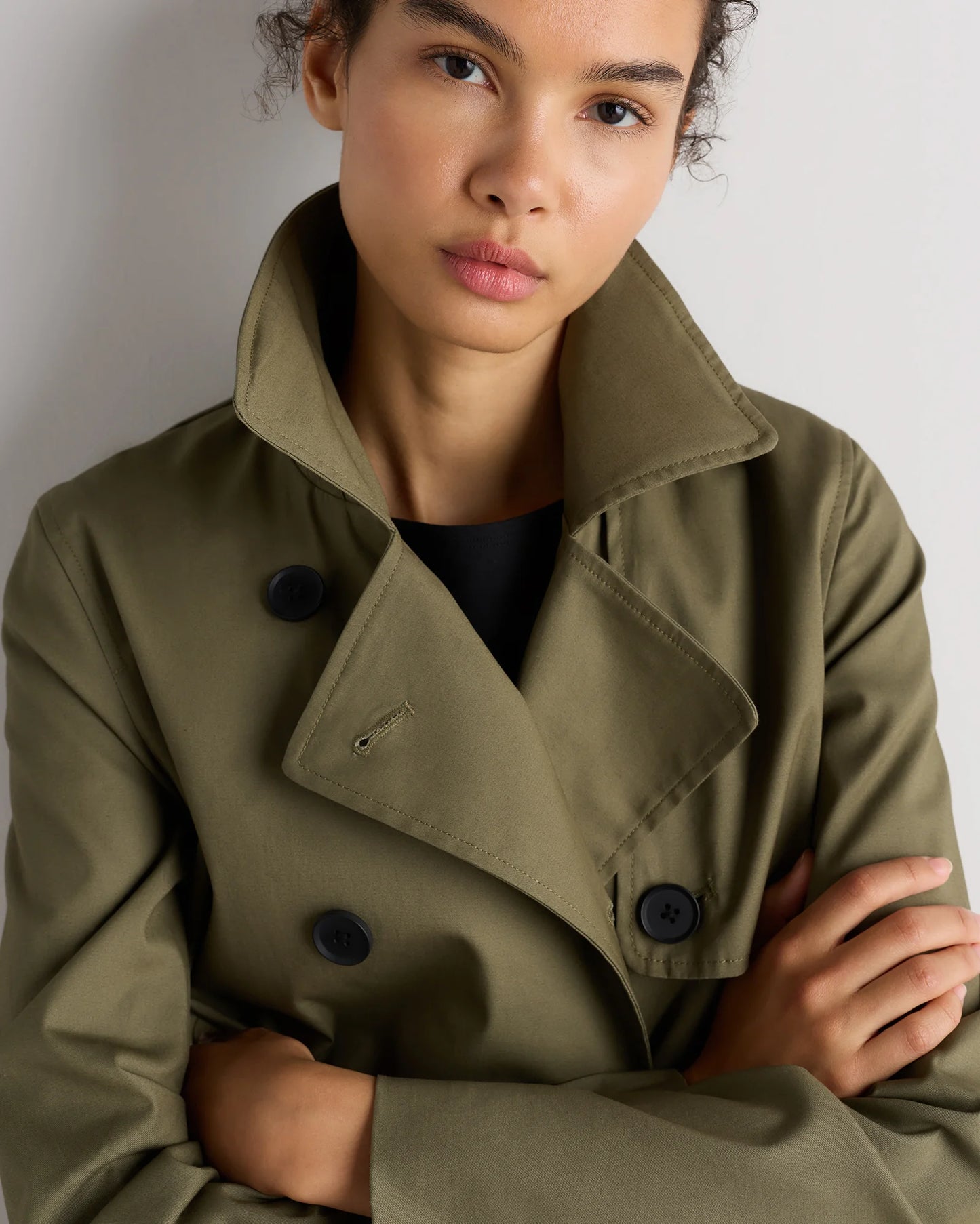Comfort Stretch Trench Coat - XS / Navy
