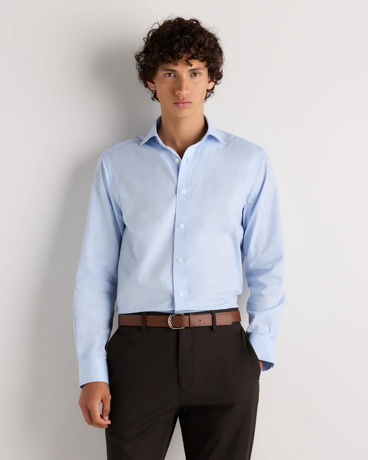 Organic Cotton Cashmere Dress Shirt - XS / Pale Blue