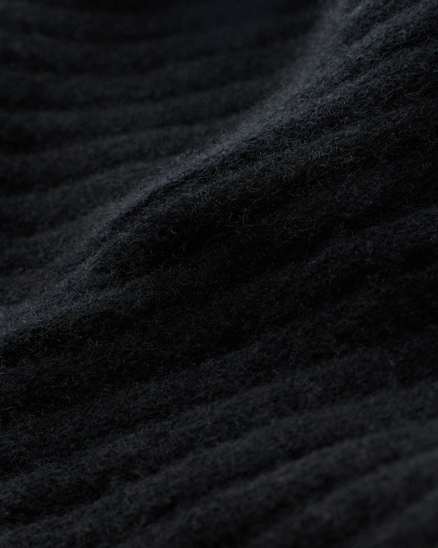 Mongolian Cashmere Ribbed Turtleneck Mini Dress - XS / Black