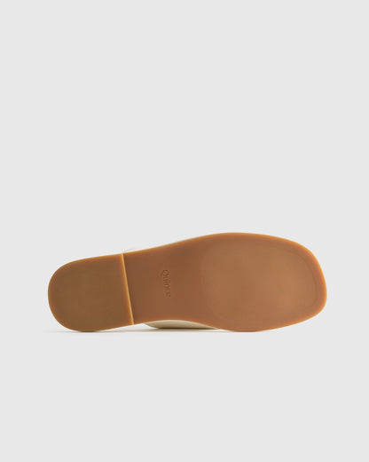 Italian Leather Crossover Slide - 5 / Cognac