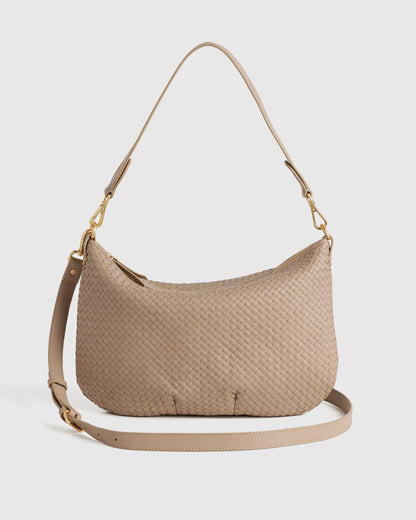 Sloane Handwoven Shoulder Bag - One Size / Cognac