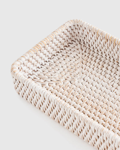 Handwoven Rattan Bathroom Accessories Set - One Size / Natural