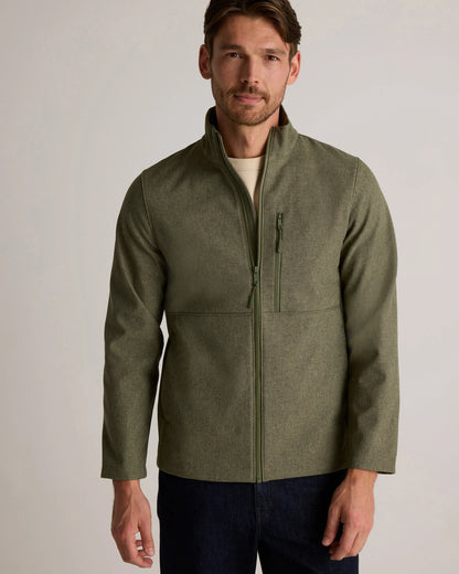 Softshell Fleece-Lined Full-Zip Jacket - S / Heather Shady Charcoal