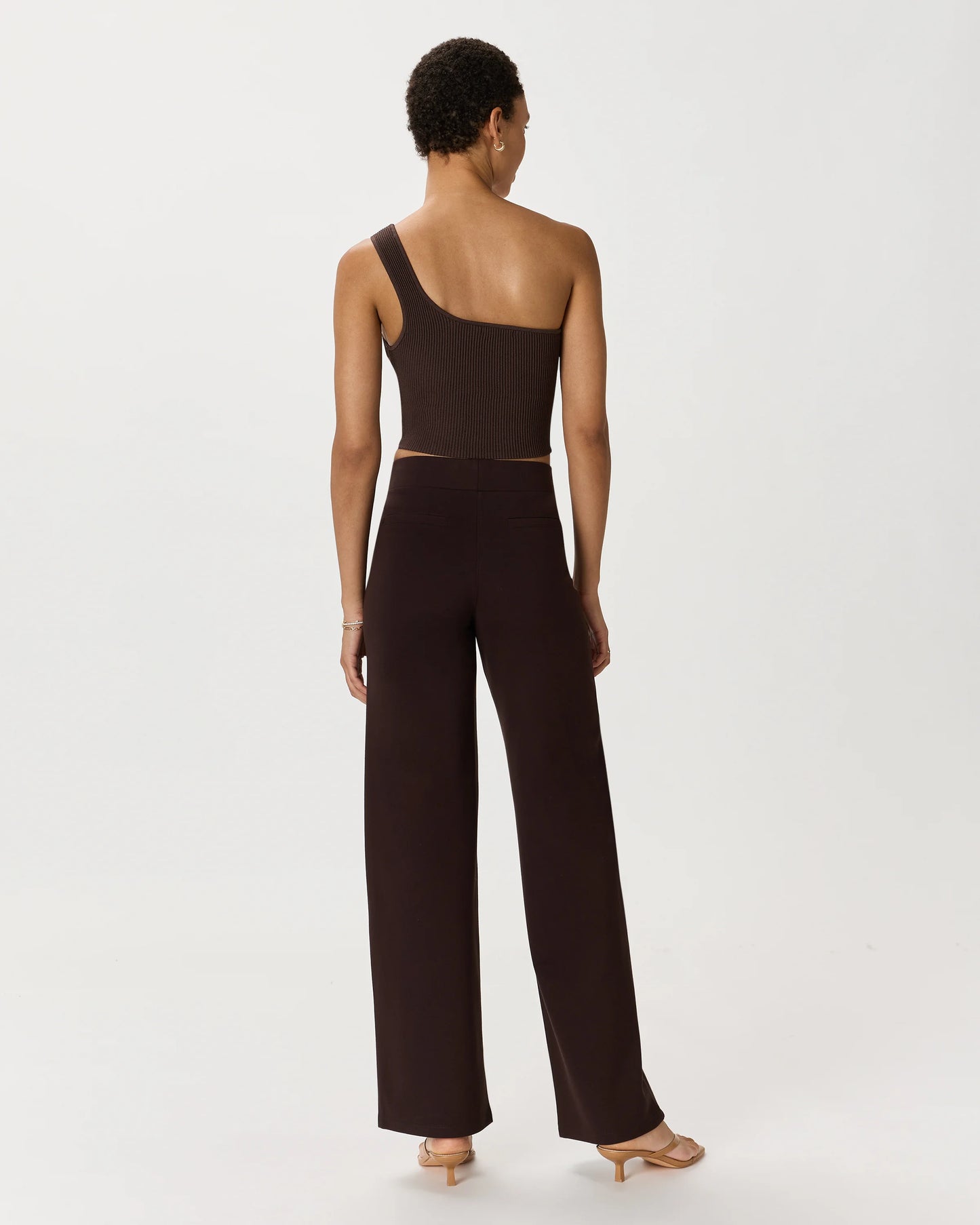 Ultra-Stretch Ponte Wide Leg Pants - XS / Espresso