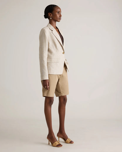 100% European Linen Structured Blazer - XS / French Blue