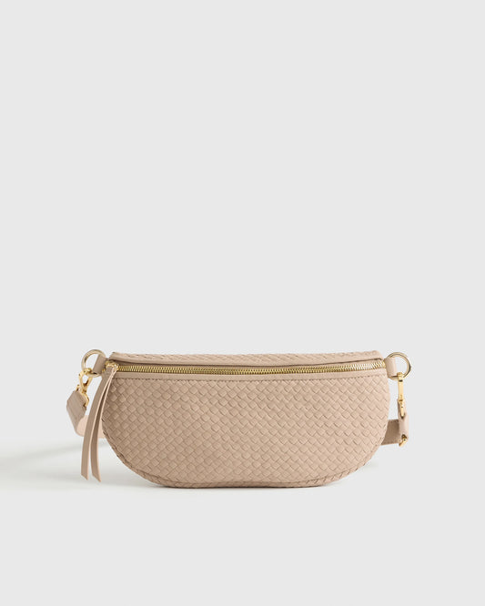 Sloane Handwoven Sling Bag - One Size / Taupe