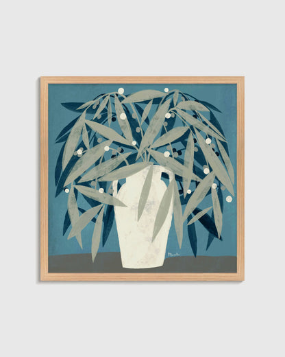 Blue Plant by Marco Marella - 21.25"x21.25" / Black