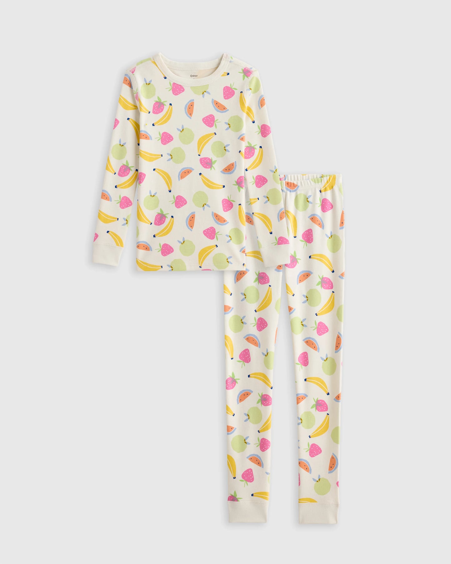 100% Organic Cotton Long Sleeve and Pant Pajama Set - 6 / Navy Stripe
