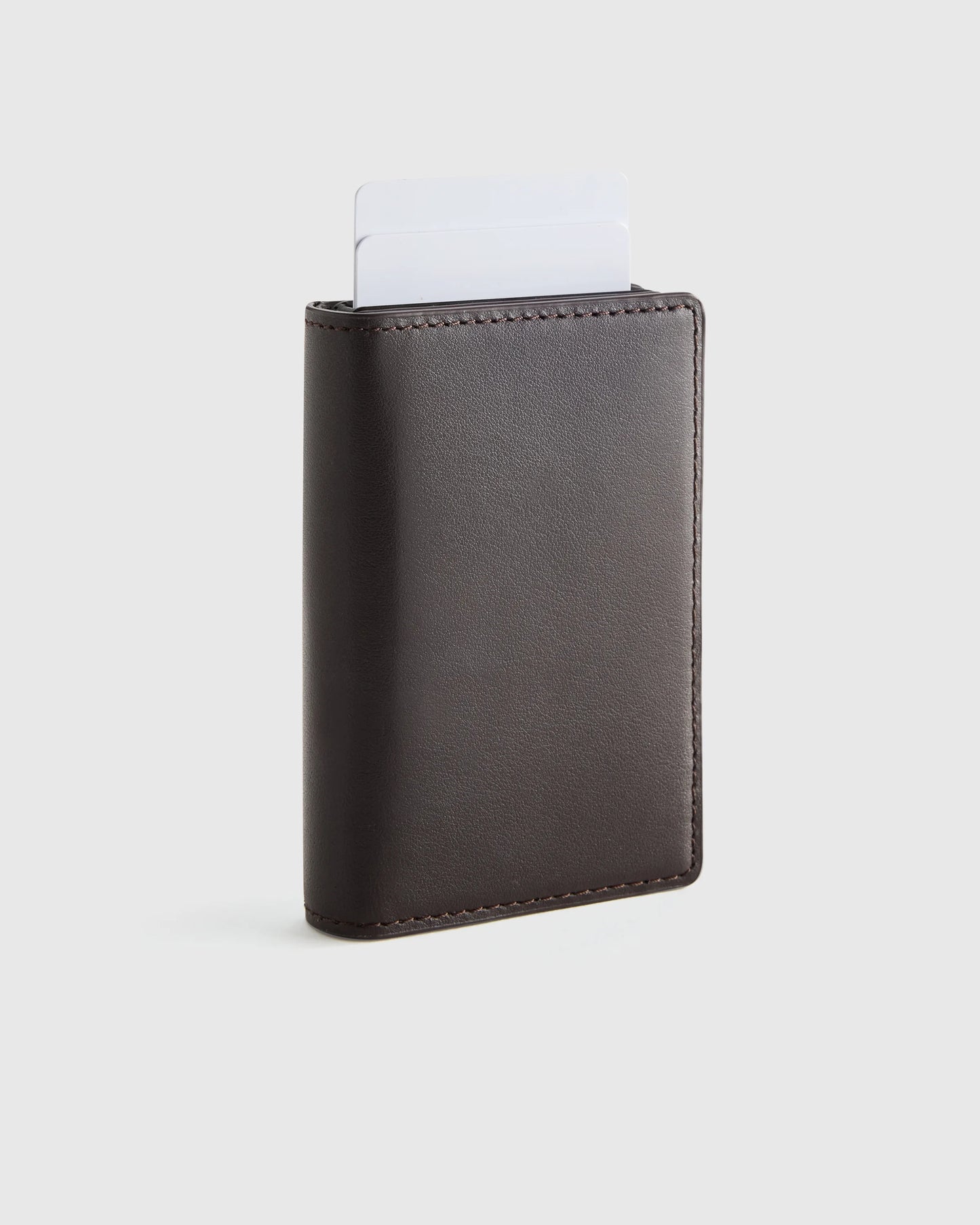 Italian Leather RFID Card Holder - One Size / Hickory