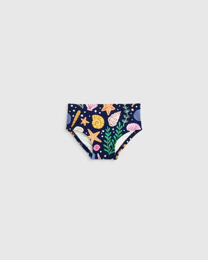 Long Sleeve Ruffle Rash Guard Two-Piece Swimsuit - 6-9M / Poolside Floral