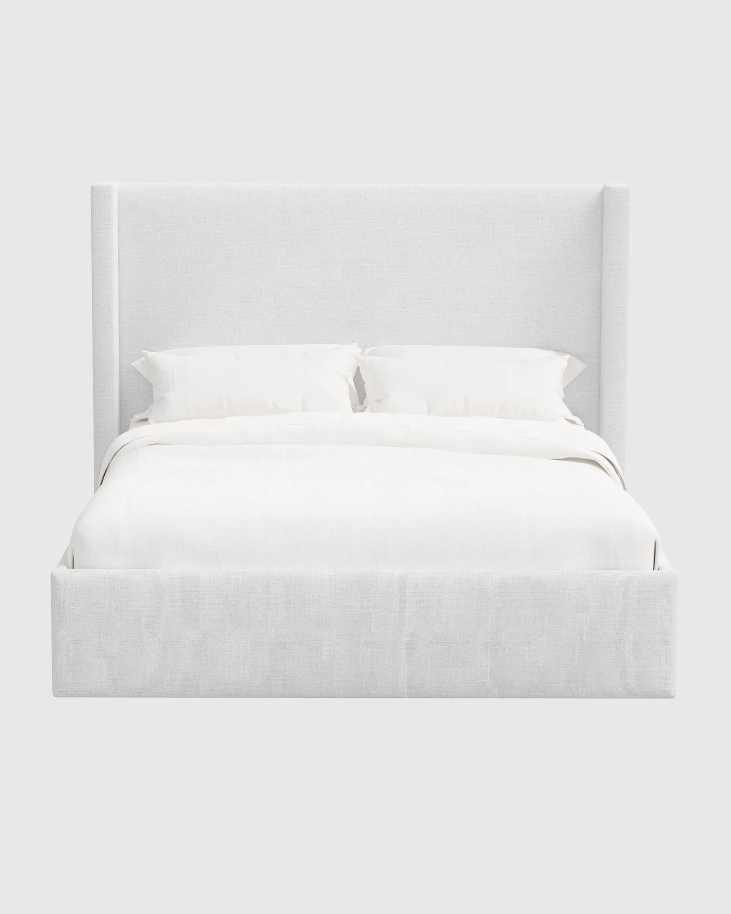 100% Linen Wingback Bed - Full / Canvas