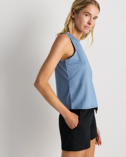Flowknit Breeze High-Neck Tank - XS / Heather Deep Navy