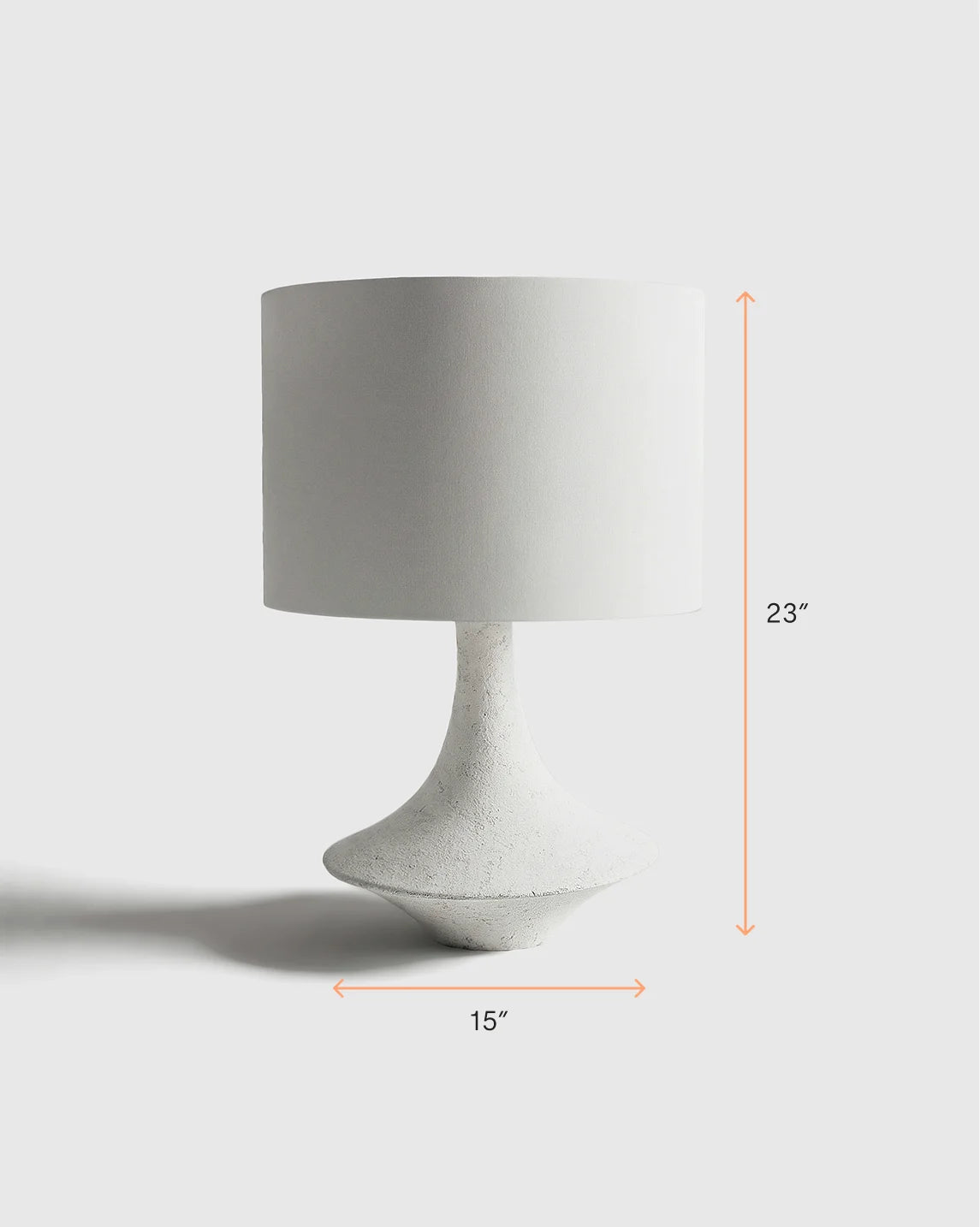 Sculptural Resin Table Lamp - One Size / Speckled White