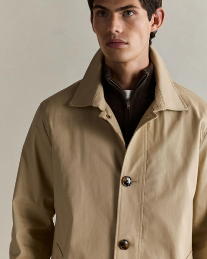 Comfort Stretch Trench Coat - S / Midnight Black